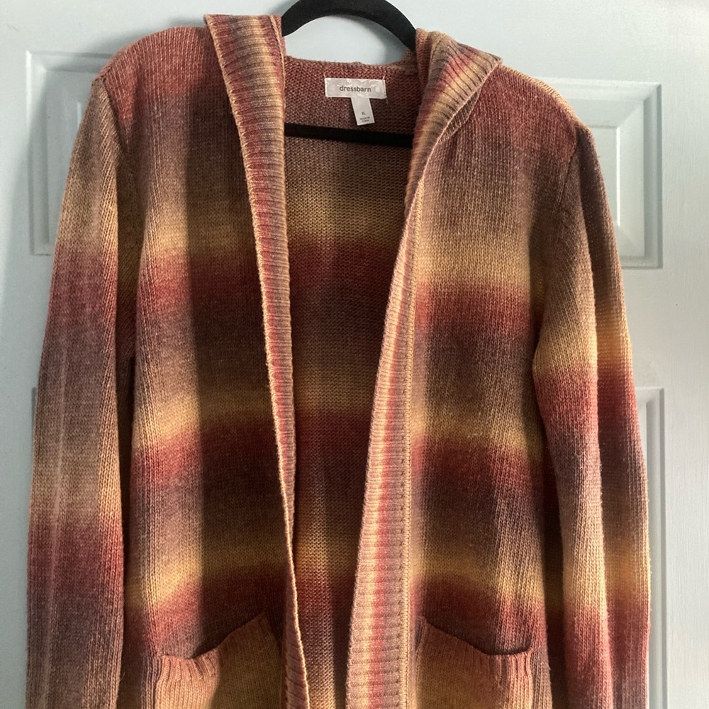 Dress Barn Hooded cardigan sweater